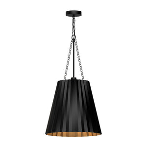 Alora - PD528116MB - One Light Pendant - Plisse - Matte Black