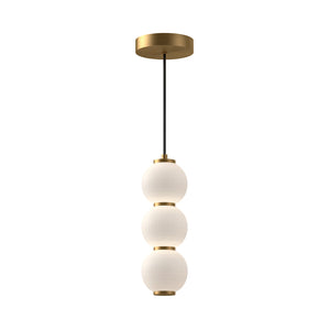 Alora - PD530313AGOP - LED Pendant - Bijou - Aged Gold/Opal Matte Glass