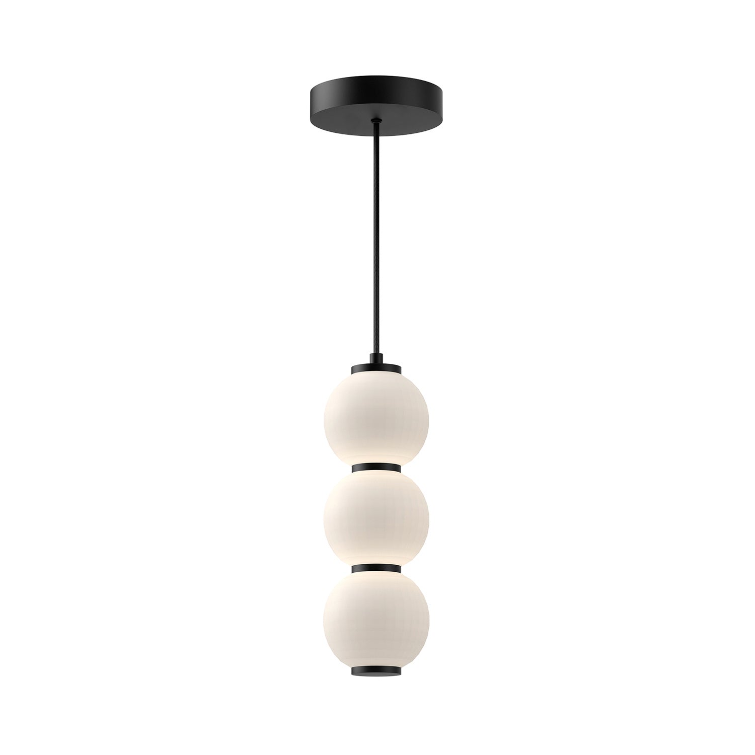 Alora - PD530313MBOP - LED Pendant - Bijou - Matte Black/Opal Matte Glass