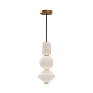 Alora - PD530341AGOP - LED Pendant - Bijou - Aged Gold/Opal Matte Glass