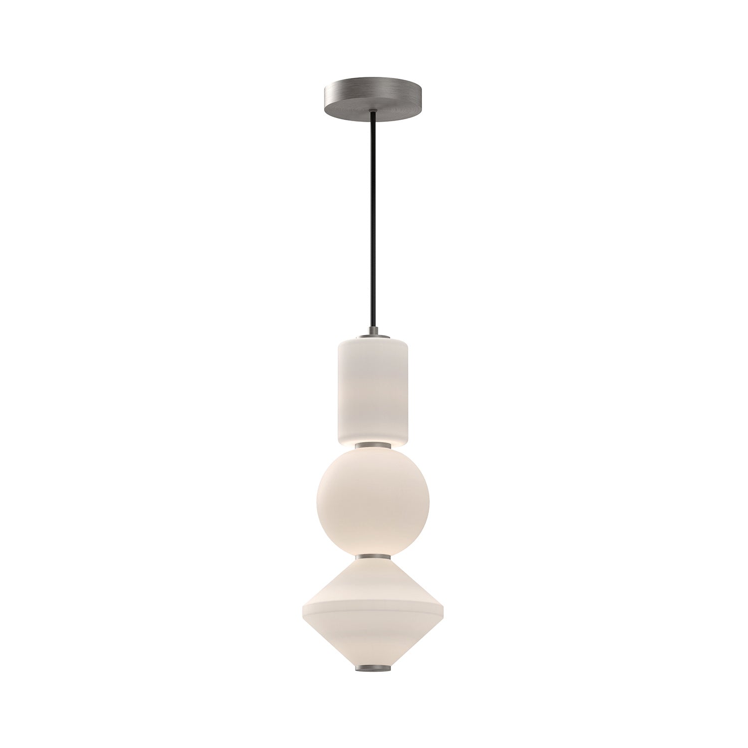 Alora - PD530341BNOP - LED Pendant - Bijou - Brushed Nickel/Opal Matte Glass