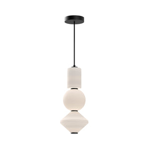 Alora - PD530341MBOP - LED Pendant - Bijou - Matte Black/Opal Matte Glass