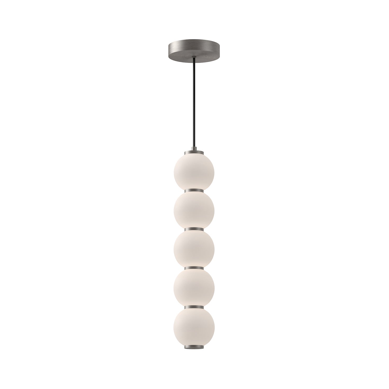 Alora - PD531515BNOP - LED Pendant - Bijou - Brushed Nickel/Opal Matte Glass