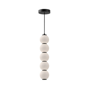 Alora - PD531515MBOP - LED Pendant - Bijou - Matte Black/Opal Matte Glass