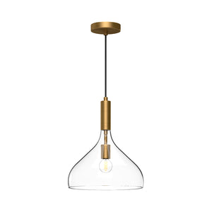 Alora - PD532312AGCL - One Light Pendant - Belleview - Aged Gold/Clear Glass