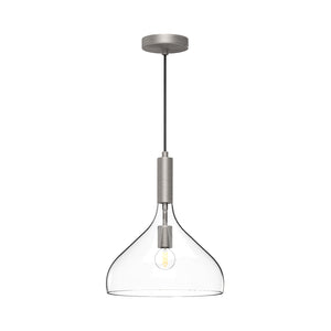 Alora - PD532312BNCL - One Light Pendant - Belleview - Brushed Nickel/Clear Glass