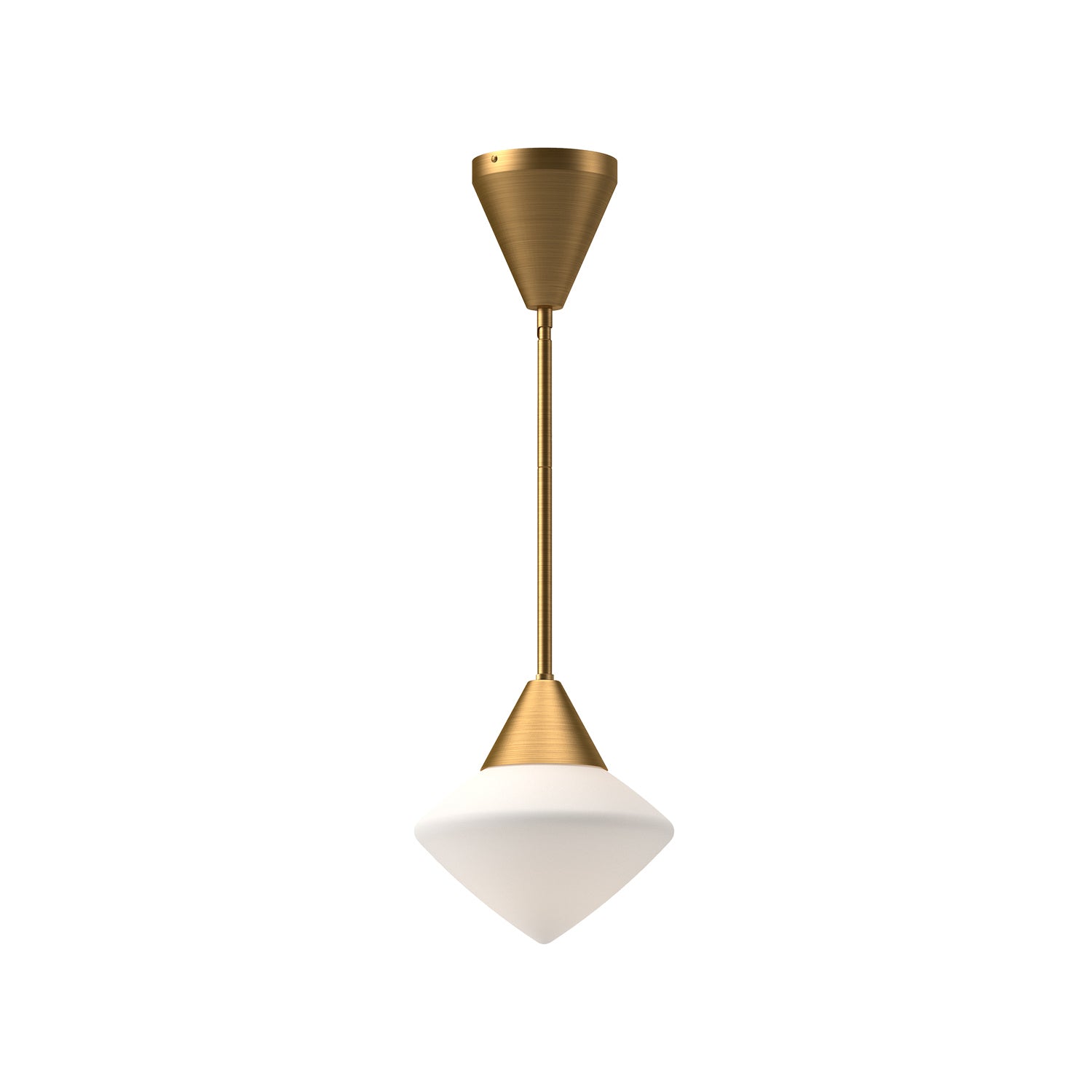 Alora - PD537508AGOP - One Light Pendant - Nora - Aged Gold/Opal Matte Glass