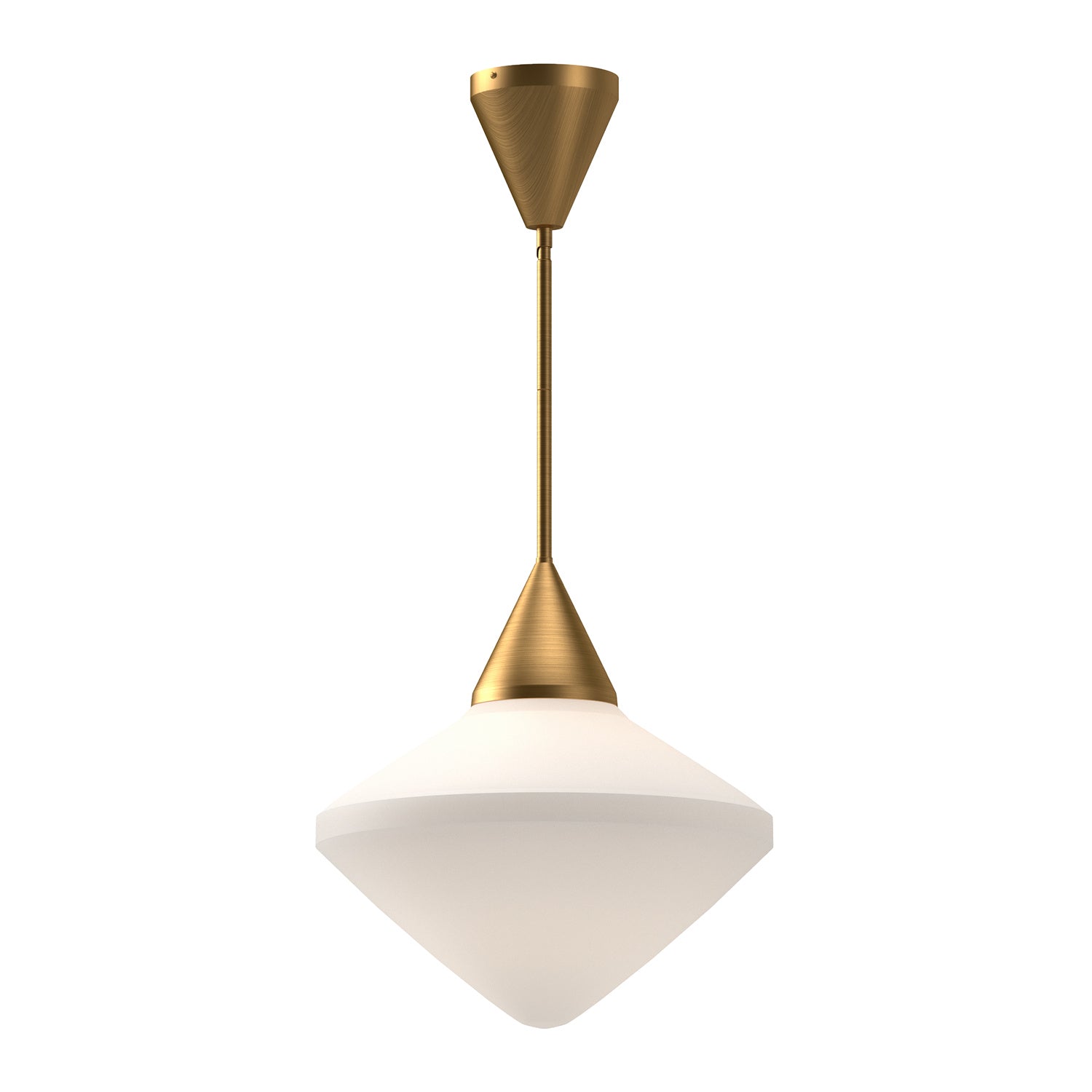 Alora - PD537714AGOP - One Light Pendant - Nora - Aged Gold/Opal Matte Glass