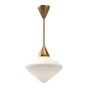 Alora - PD537714AGOP - One Light Pendant - Nora - Aged Gold/Opal Matte Glass