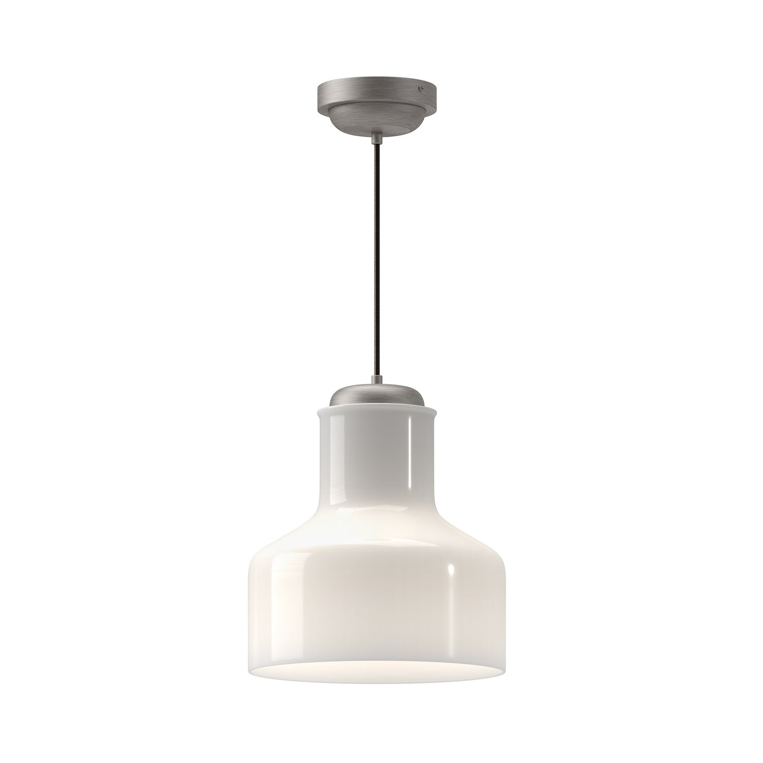 Alora - PD540411BNGO - One Light Pendant - Westlake - Brushed Nickel/Glossy Opal Glass