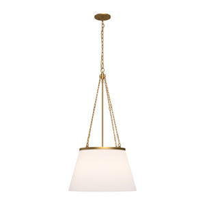 Alora - PD544517AGWL - One Light Pendant - Speakeasy - Aged Gold/White Linen