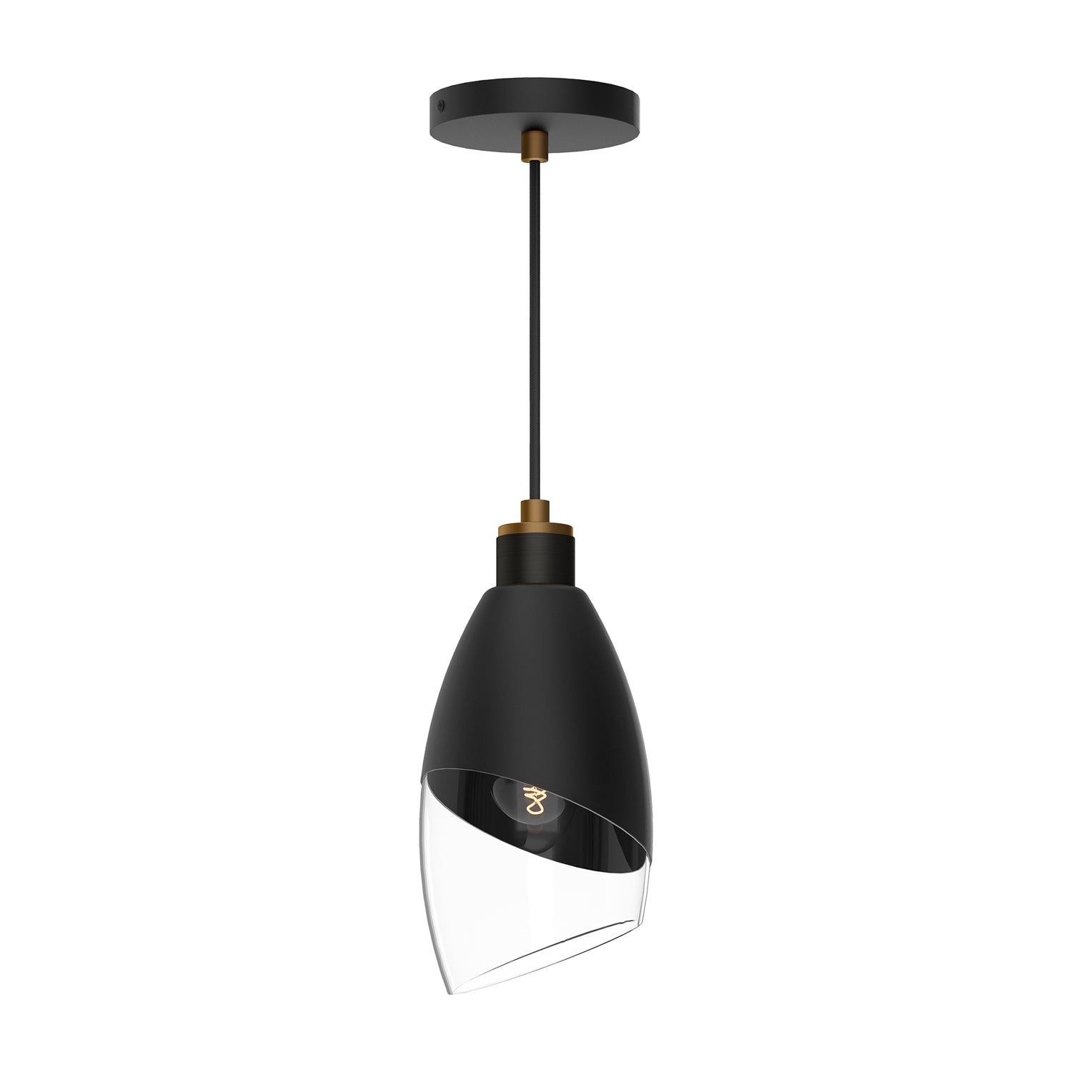 Alora - PD587105MBCL - One Light Pendant - Capri - Clear Glass/Matte Black