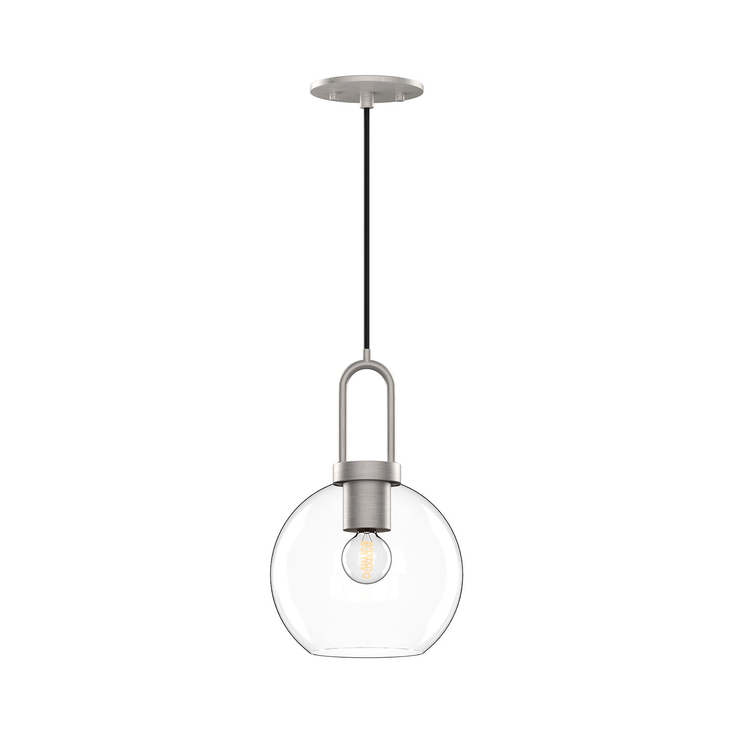 Alora - PD601608BNCL - One Light Pendant - Soji - Brushed Nickel/Clear Glass