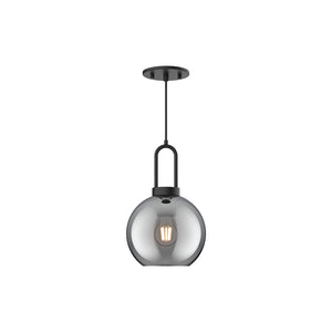 Alora - PD601608MBSM - One Light Pendant - Soji - Matte Black/Smoked Solid Glass