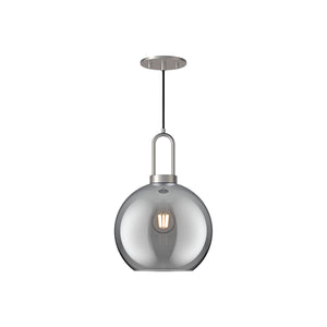 Alora - PD601710BNSM - One Light Pendant - Soji - Brushed Nickel/Smoked Solid Glass