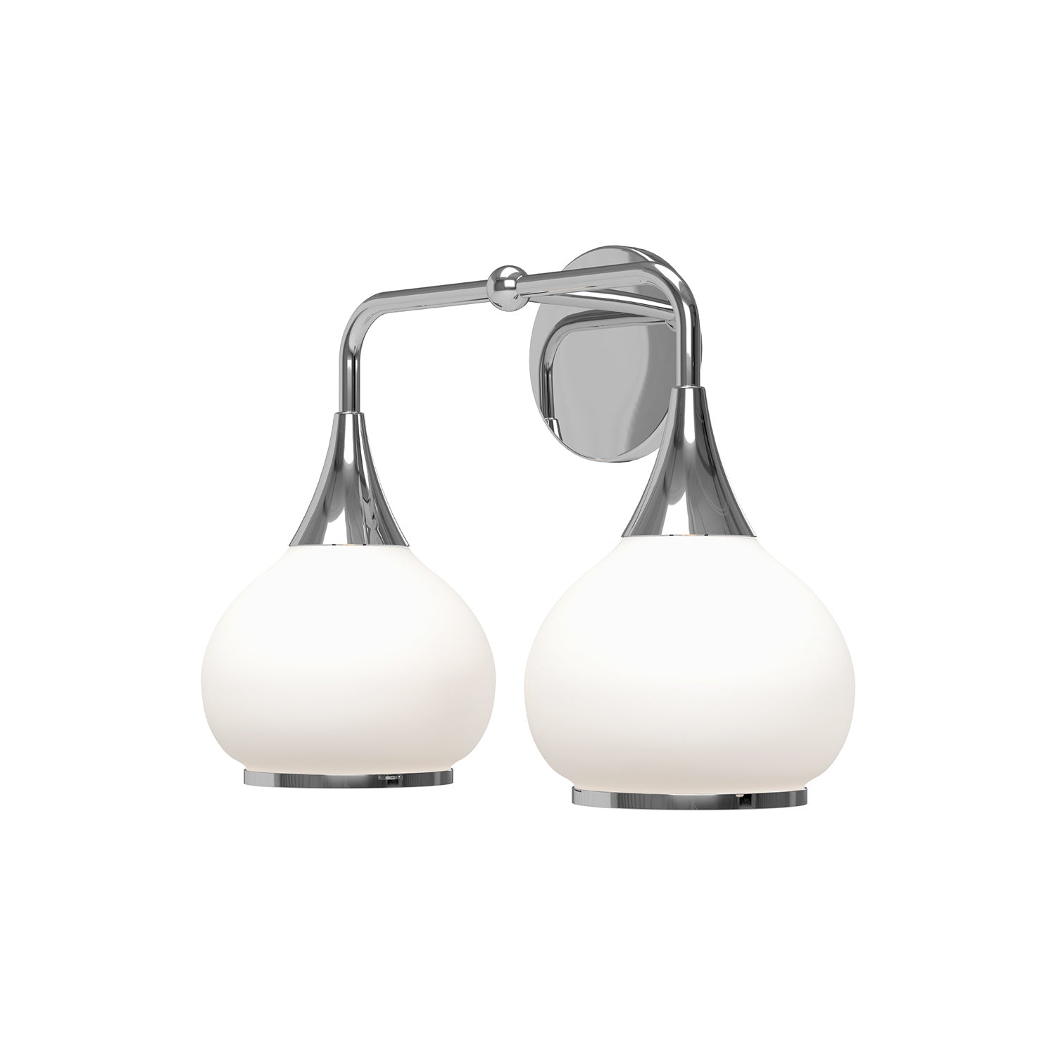 Alora - VL524217CHOP - Two Light Bathroom Fixtures - Hazel - Chrome/Opal Matte Glass