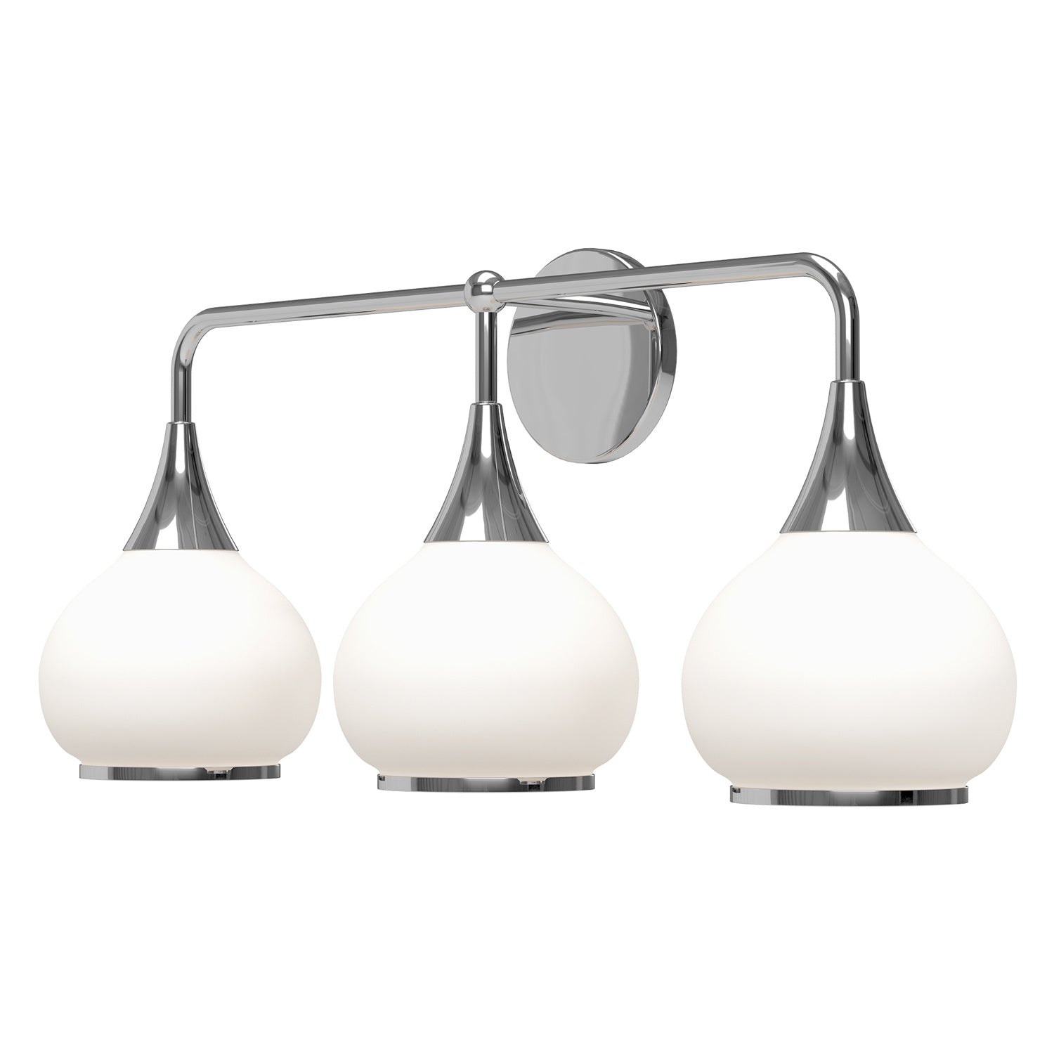 Alora - VL524326CHOP - Three Light Bathroom Fixtures - Hazel - Chrome/Opal Matte Glass