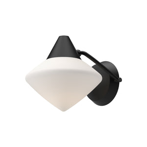 Alora - WV537508MBOP - One Light Vanity - Nora - Matte Black/Opal Matte Glass