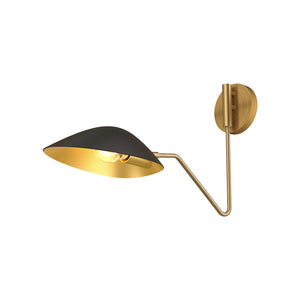 Alora - WV550006MBAG - One Light Vanity - Oscar - Aged Gold/Matte Black