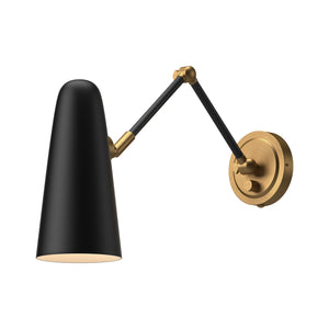 Alora - WV578925MBAG - One Light Vanity - Daniel - Aged Gold/Matte Black