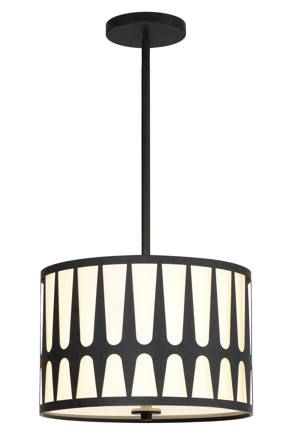 Crystorama - ROY-803-BK - Three Light Pendant - Royston - Black