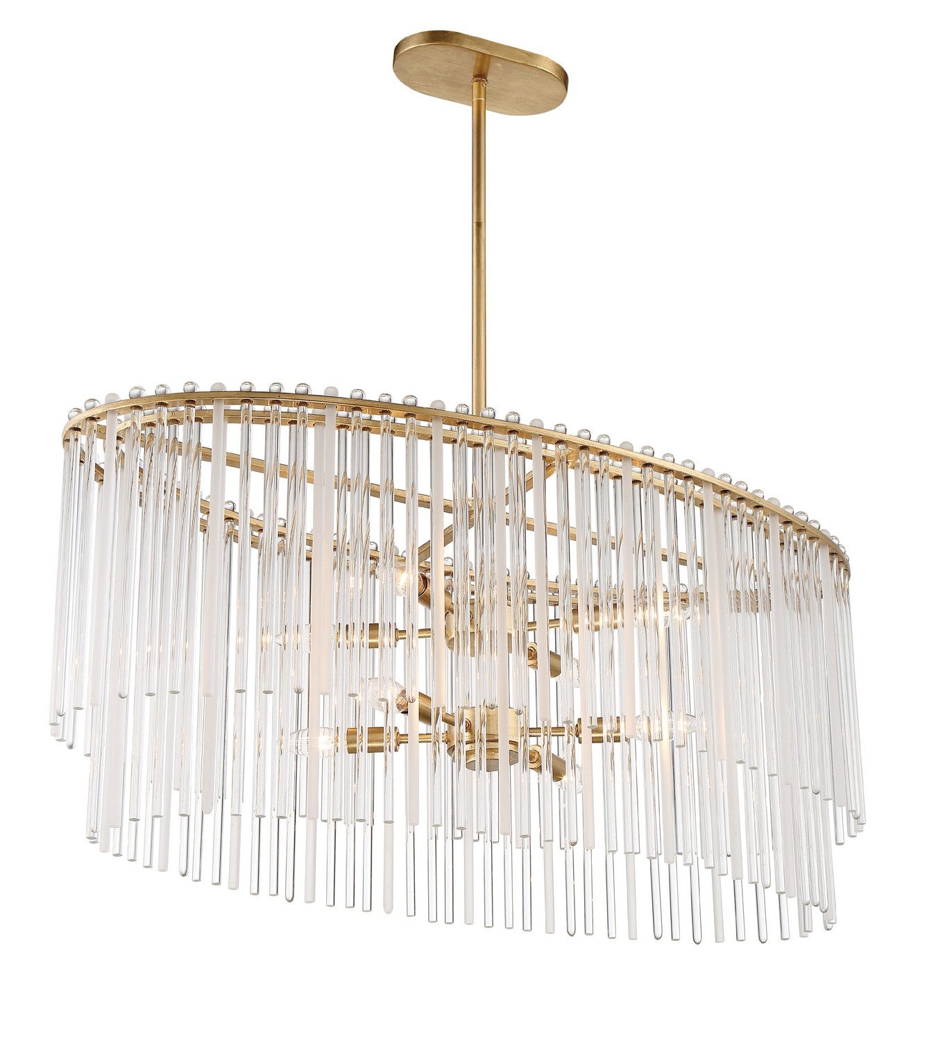 Crystorama - 398-GA - Eight Light Chandelier - Bleecker - Antique Gold