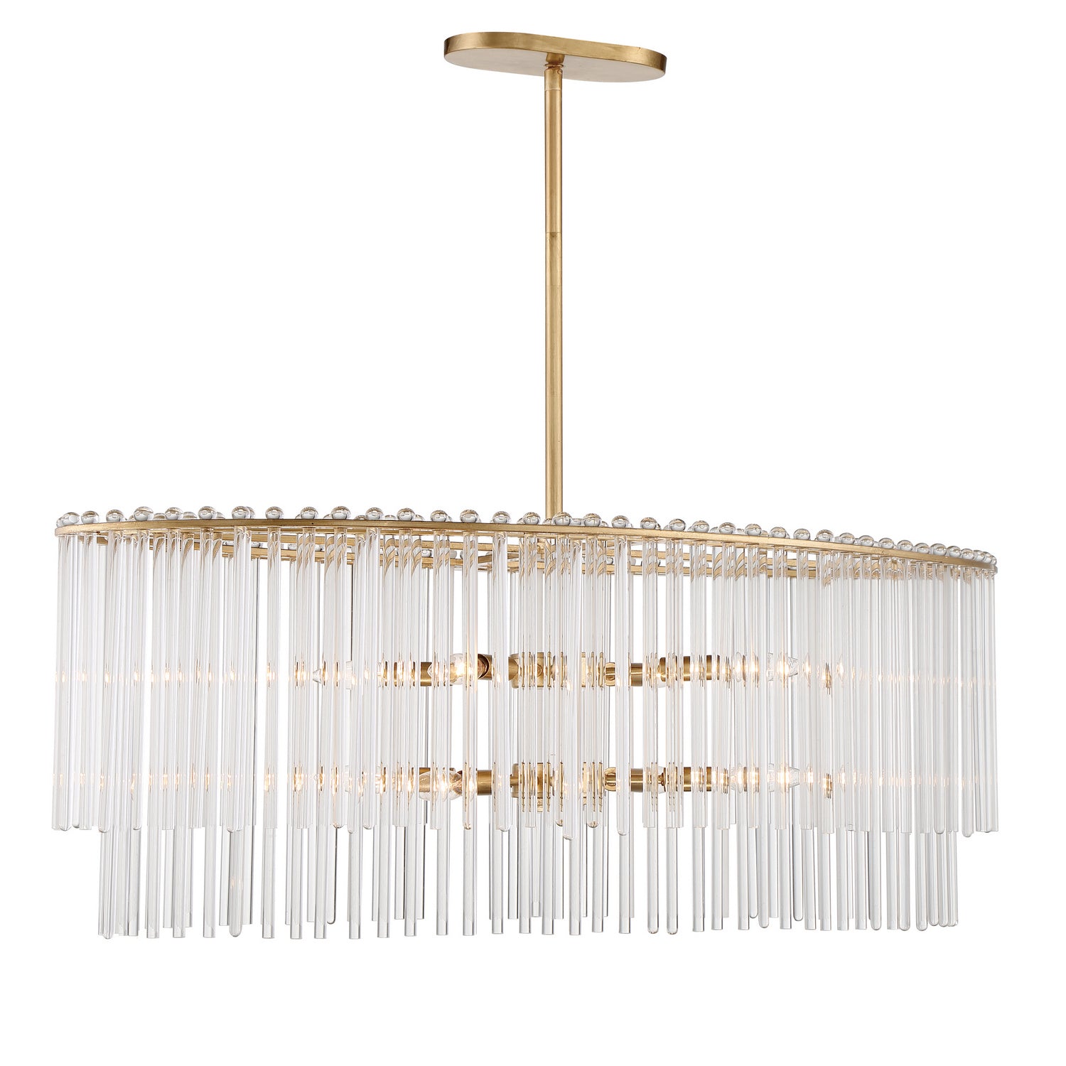 Crystorama - 398-GA - Eight Light Chandelier - Bleecker - Antique Gold