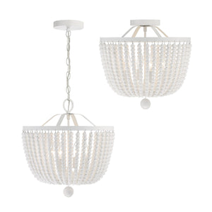 Crystorama - 604-MT - Four Light Chandelier - Rylee - Matte White