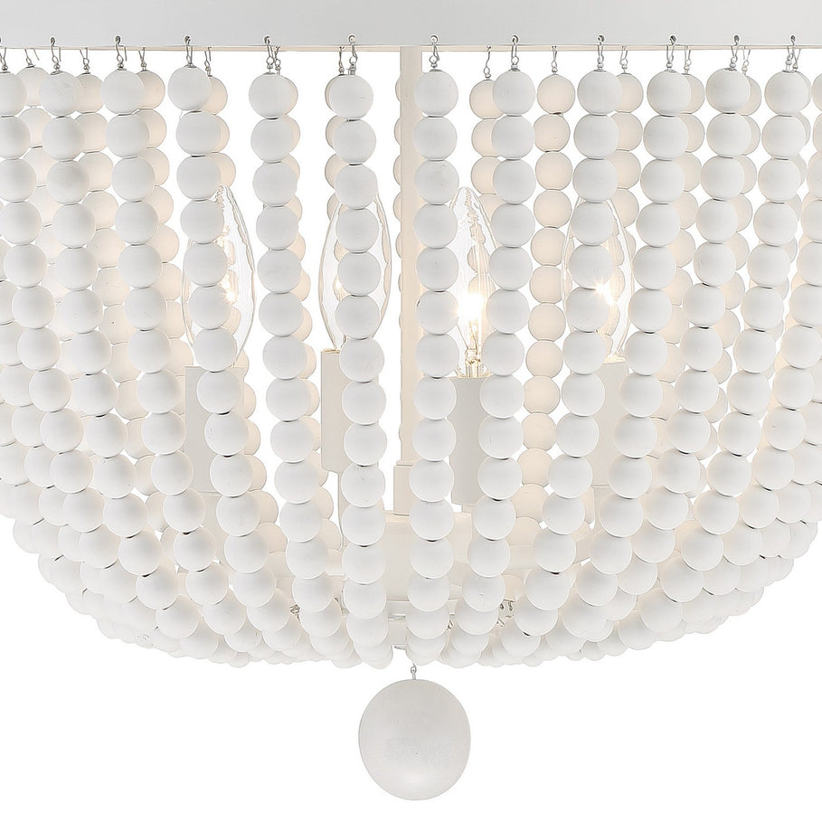 Crystorama - 604-MT - Four Light Chandelier - Rylee - Matte White