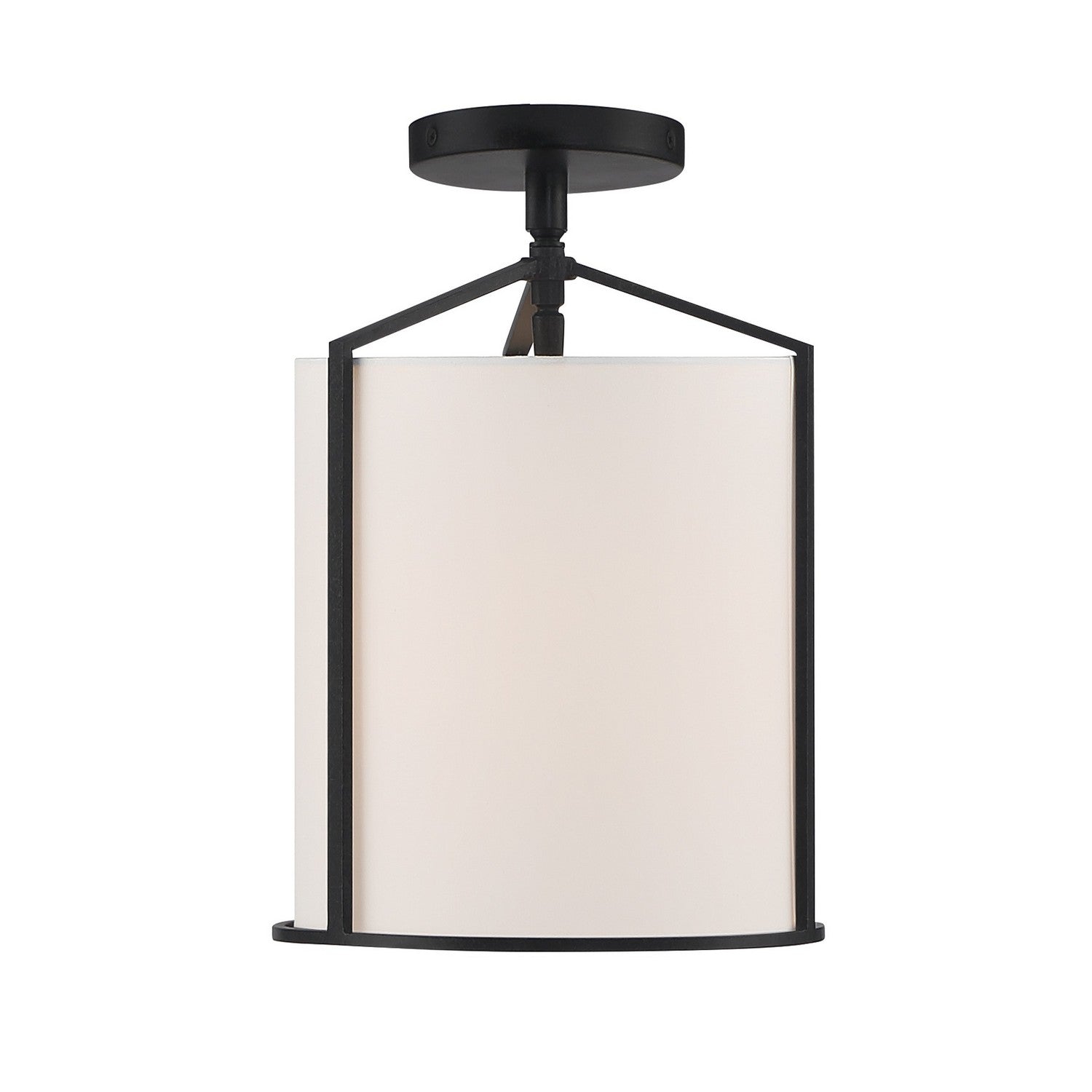 Crystorama - CAR-9201-BK_CEILING - One Light Semi Flush Mount - Carlyn - Black