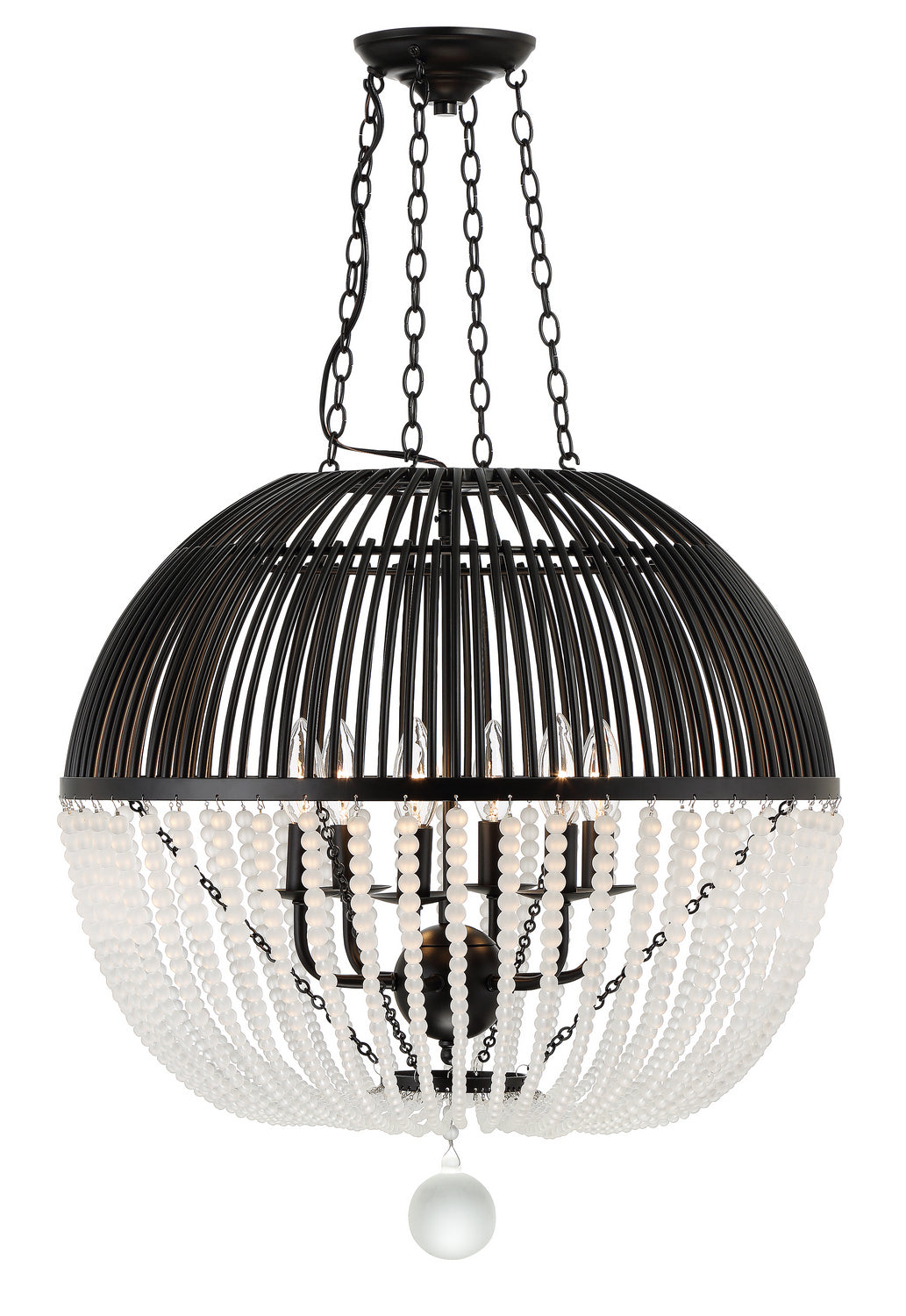 Crystorama - DUV-626-MK - Six Light Pendant - Duval - Matte Black