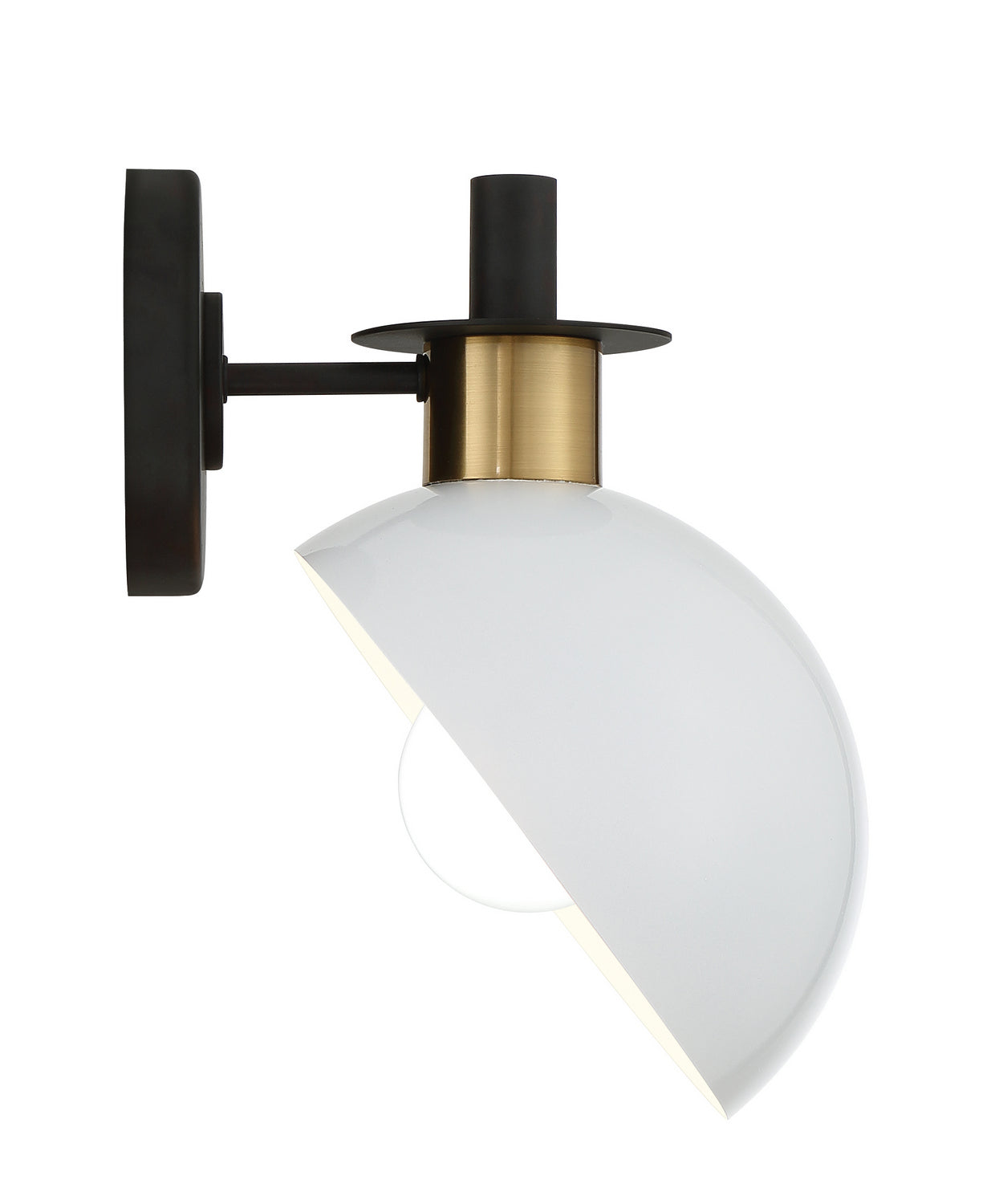 Crystorama - GIG-811-BK-AG - One Light Wall Sconce - Gigi - Black / Aged Brass