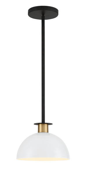 Crystorama - GIG-813-BK-AG - One Light Pendant - Gigi - Black / Aged Brass