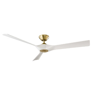 Modern Forms Fans - FR-W2204-58-SB/MW - 58"Ceiling Fan - Torque - Soft Brass/Matte White