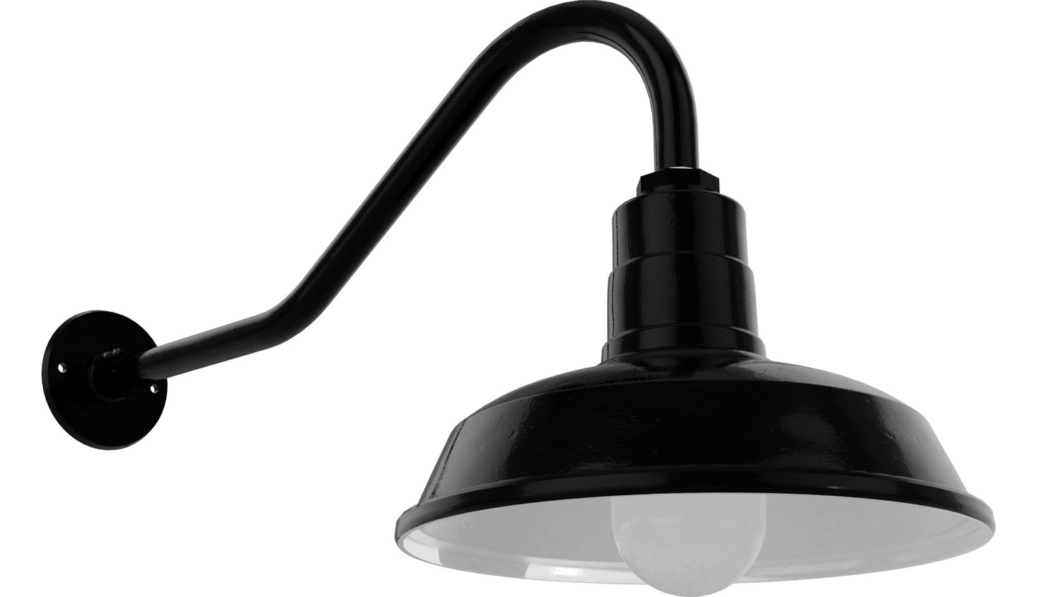 Bock Lighting - SN512-eG0-iG1 / LAC02 / 41SF / GN23A-G0 - Gooseneck - RLM Series - Black