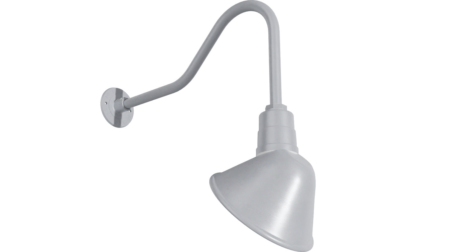 Bock Lighting - SN610-eG12-iG1 / LAC02 / 41SF / GN22H-G12 - Gooseneck - RLM Series - Brushed Aluminum