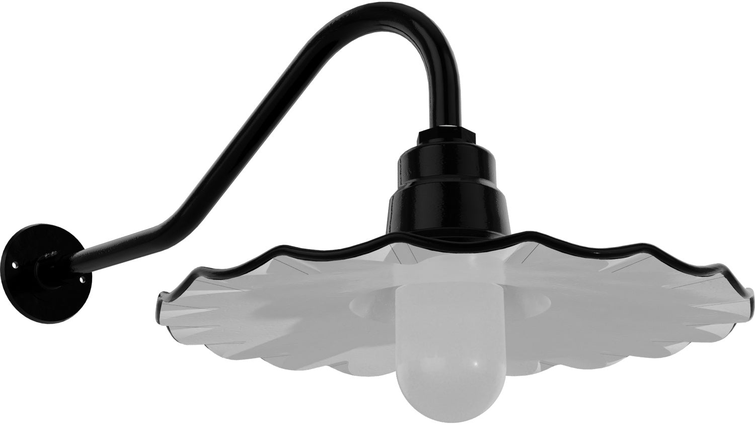 Bock Lighting - RW16-eG0-iG1 / LAC02 / 41SF / GN23A-G0 - Gooseneck - RLM Series - Black