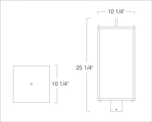 Norwell Lighting - 1152-AG-CL - Three Light Post Mount - Back Bay - Aged Brass