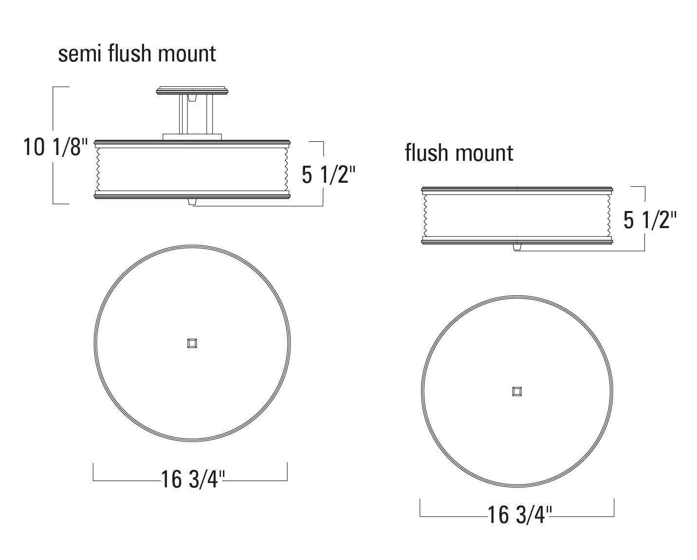 Norwell Lighting - 5665-PN-WG - Three Light Flush Mount - Prism - Polish Nickel