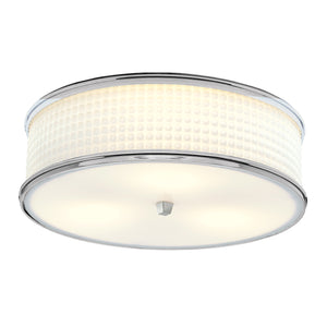 Norwell Lighting - 5665-PN-WG - Three Light Flush Mount - Prism - Polish Nickel