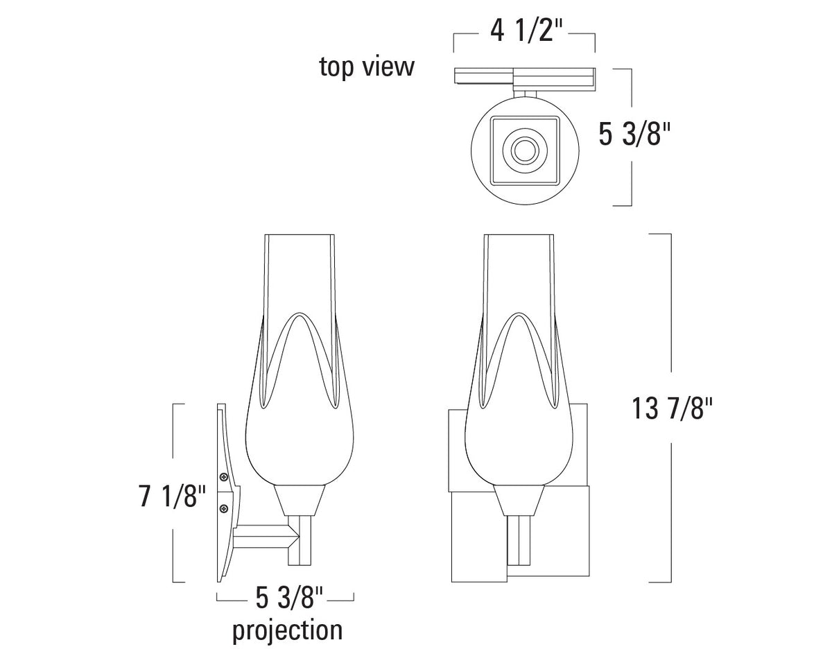 Norwell Lighting - 8175-MB-MO - One Light Vanity - Fleur - Matte Black