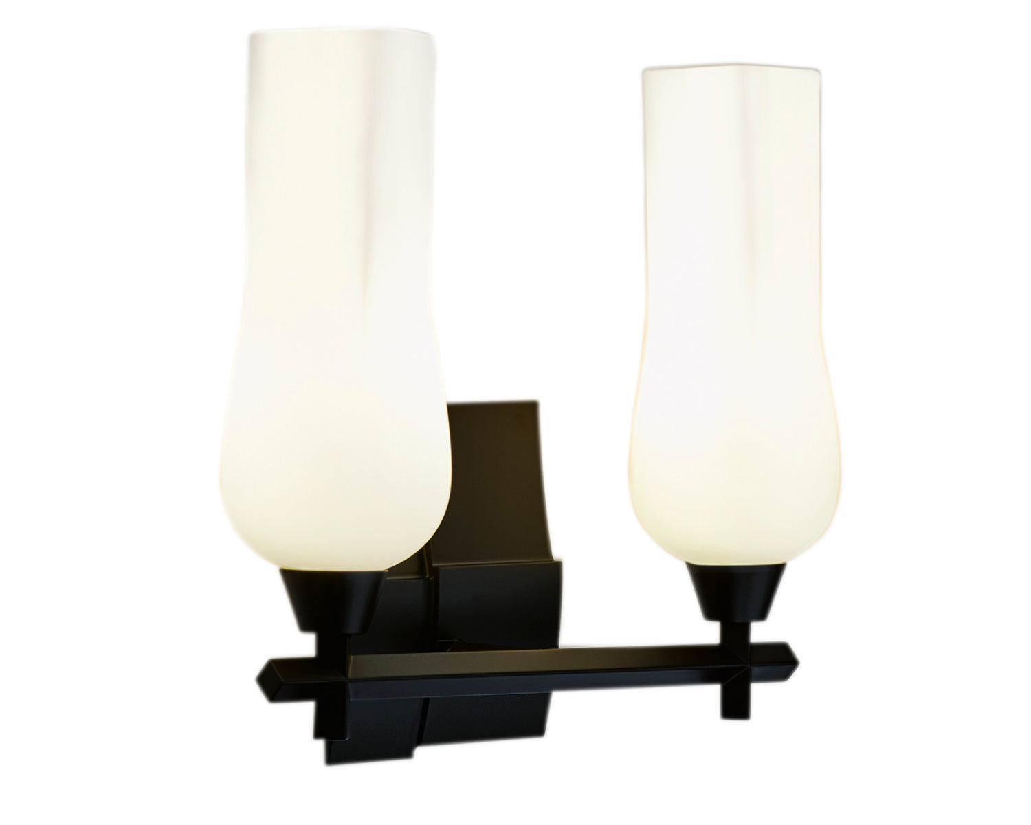 Norwell Lighting - 8176-MB-MO - Two Light Vanity - Fleur - Matte Black