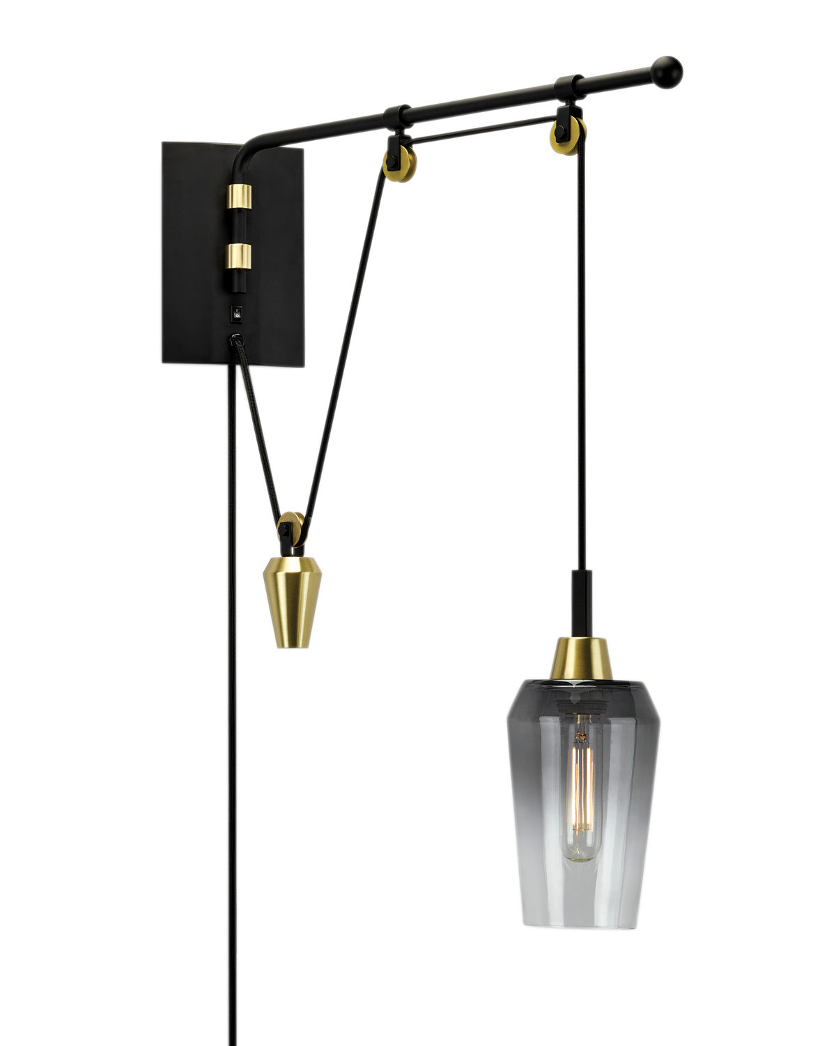 Norwell Lighting - 8477-MBSB-BC - One Light Wall Sconce - Vulcan - Matte Black Satin Brass