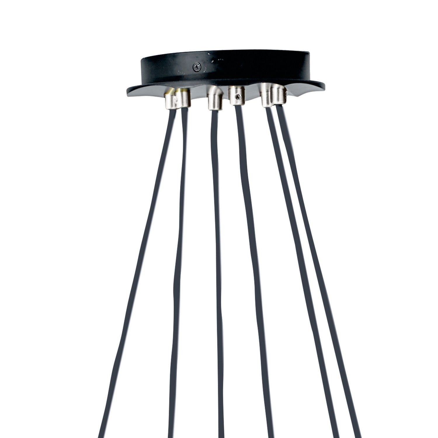 Norwell Lighting - 9775-MBCH-CLGR - 12 Light Chandelier - Flame - Matte Black With Chrome