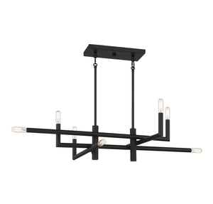 Savoy House - 1-1624-8-89 - Eight Light Linear Chandelier - Cristofer - Matte Black