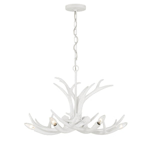 Savoy House - 1-1761-6-80 - Six Light Chandelier - Daniels - Matte White