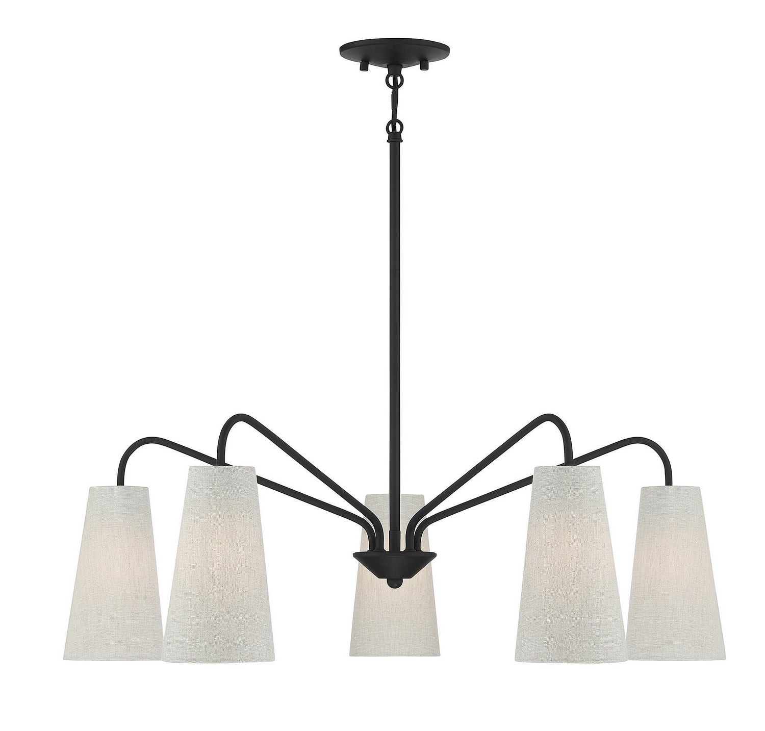 Savoy House - 1-1786-5-89 - Five Light Chandelier - Edgewood - Matte Black