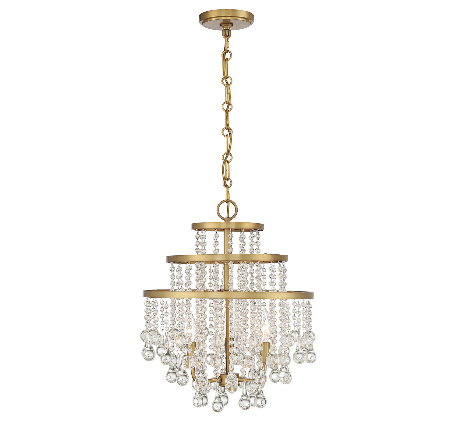 Savoy House - 1-1865-3-322 - Three Light Mini Chandelier - Luna - Warm Brass