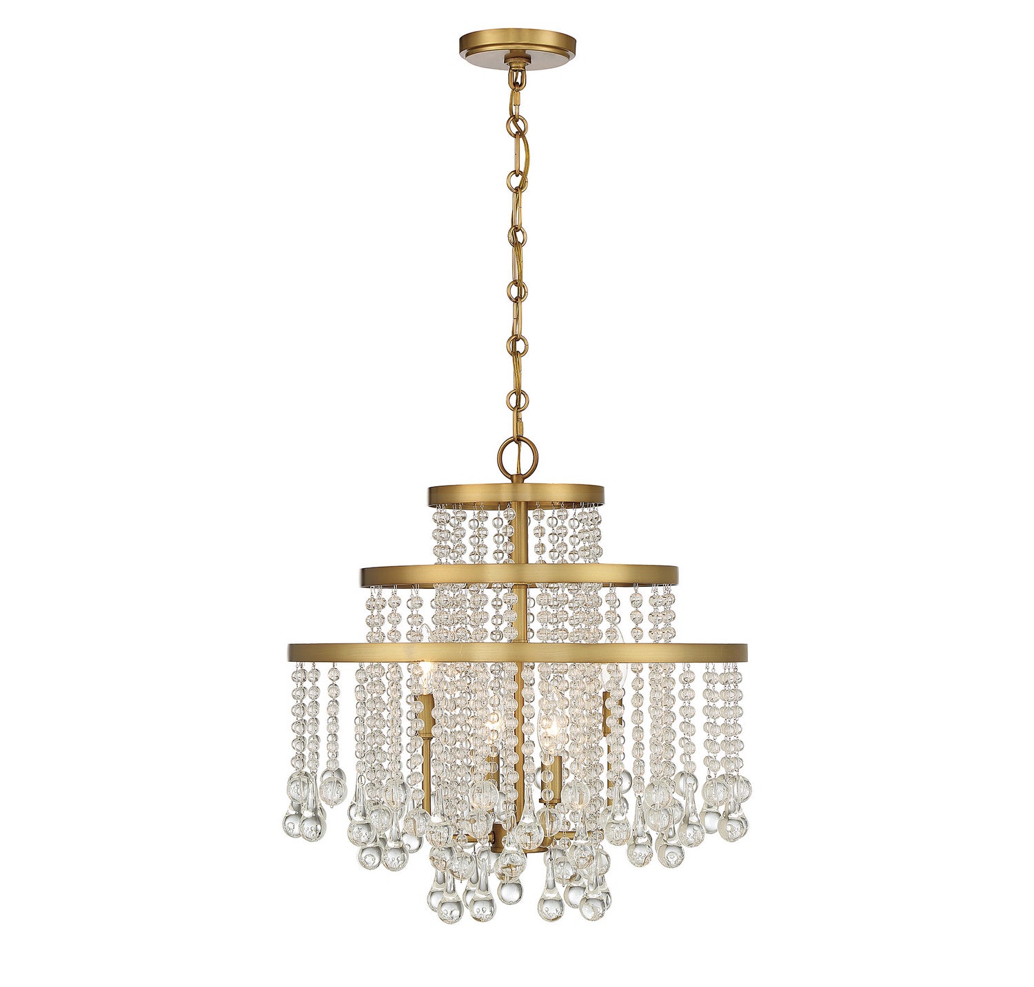 Savoy House - 1-1866-4-322 - Four Light Chandelier - Luna - Warm Brass