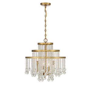 Savoy House - 1-1866-4-322 - Four Light Chandelier - Luna - Warm Brass